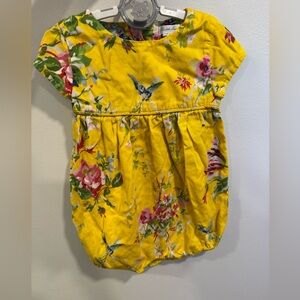 Ralph Lauren Yellow Floral Baby Romper 24M